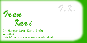 iren kari business card